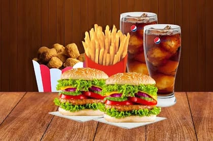 2 Chicken Burger+ Fries+ Chicken Popcorn+ Pepsi __ Chicken Burger,Chicken Burger