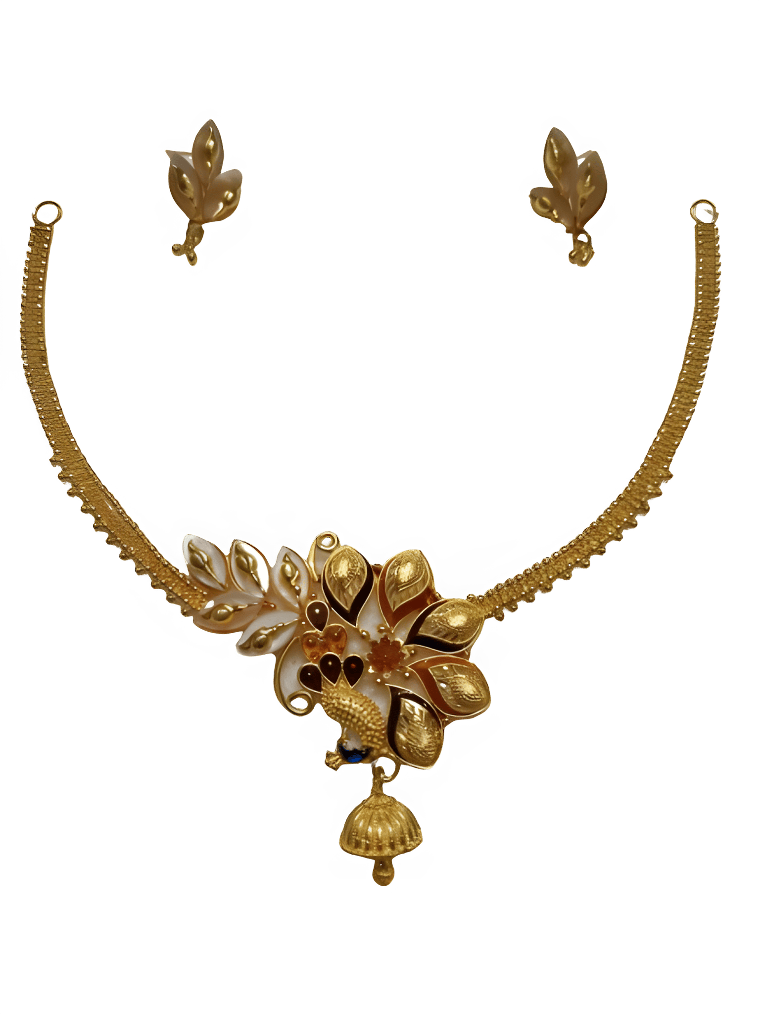 Purabi Jewels Gold-Plated Shell and Brass made Meenakari