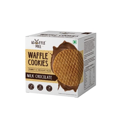 Waffle Mill Waffle Cookies | Milk Chocolate | 1 Box Contains 5 Cookies | Each Box 175 gm | 100% Vegetarian And No Added Preservatives (175 gm) - Pack of 1