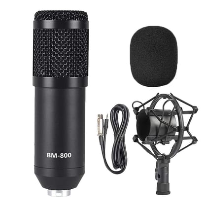 BM800 Condenser Microphone for Broadcasting & Recording, Singing, Streaming and Gaming Professional Podcast Audio Equipment