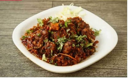 Veg Fried Rice With Gobi Manchurian [Half]