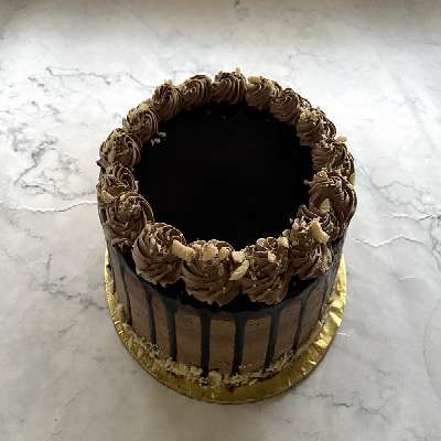Dark Chocolate & Hazelnuts Cake Eggless-1 Kg