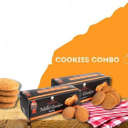 Healthy Master Healthy & Nutritional Cookies (Quinoa Cookies And Pearl Cookies), 120 gm Each - Pack of 2