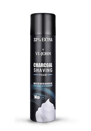 VI-JOHN Charcoal Shaving Foam Infused with Jojoba Oil 300g