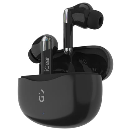 iGear ANC Pro Wireless in-Ear Earbuds with Active Noise Cancellation, Quad Mic Support for ENC Mode, EDR Chipset with Google Assistant and Siri Support, and Auto-Connect Feature