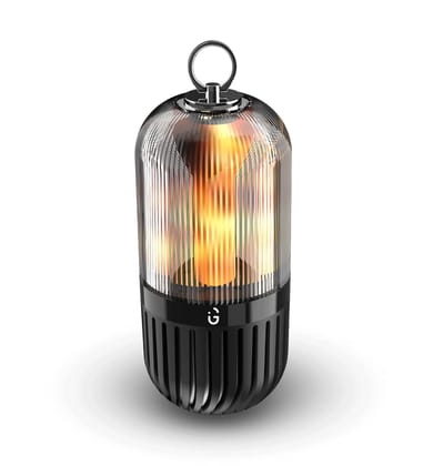 i GEAR ABS Igear Bedazzle Flame Lamp Wireless Bluetooth Portable Speaker 5 Watts, Rechargeable, Fire Flame Atmosphere Effect Hd Stereo (Black), 1 Year Warranty