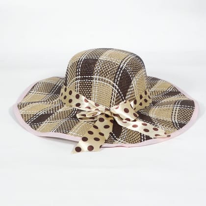 Summer Cane Beach Hats Square Patternswith Polka D