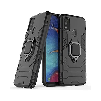 Samsung Galaxy M30 Back Cover Case Carbon Polycorbonate kickstand Case