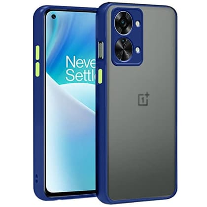 OnePlus Nord 2T 5G Back Cover Case Smoked Matte Bumper - Blue