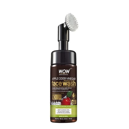 WOW Apple Cider Vinegar Foaming Face Wash With Built In Face Brush (150ml) WOW Apple Cider Vinegar Foaming Face Wash With Built In Face Brush (150ml)