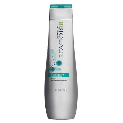 Matrix Biolage Scalppure Professional Anti-Dandruff Shampoo| 72 HRS Scalp Detox, 200 ml | 6-in-1 Formula | Paraben-free & Vegan | Shampoo for Men & Women
