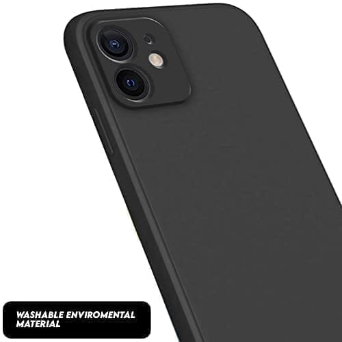 Winble iPhone 12 Mini Back Cover Case Liquid Silicone (Black)