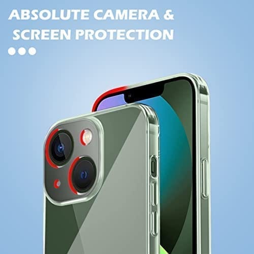 Winble iPhone 13 Back Cover Case Camera Protection Transparent
