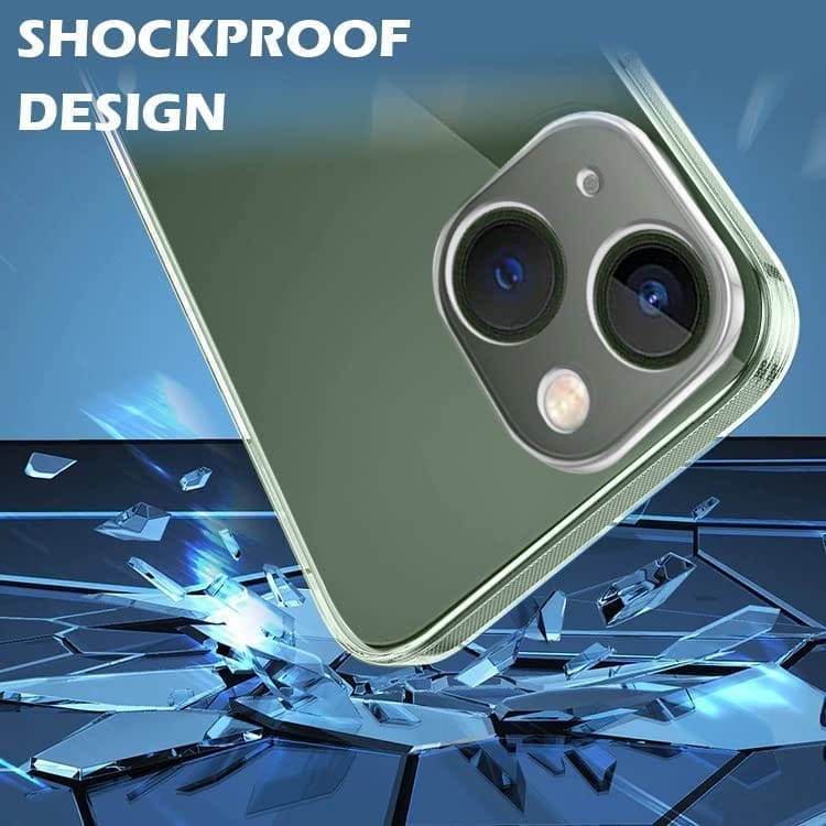 Winble iPhone 13 Back Cover Case Camera Protection Transparent