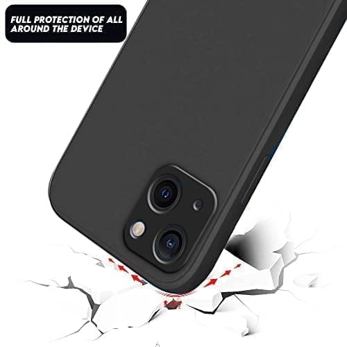 Winble iPhone 13 Back Cover Case Liquid Silicone (Black)