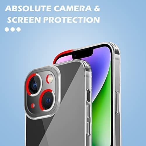 Winble iPhone 14 Back Cover Case Camera Protection Transparent