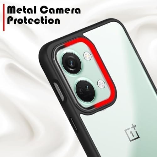 Winble OnePlus Nord 3 5G Back Cover Case Metal Camera Guard Hard Acrylic Clear Back