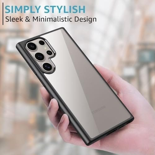 Winble Samsung Galaxy S24 Ultra 5G Back Cover Camera Guard Acrylic Clear Protective Back