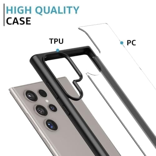 Winble Samsung Galaxy S24 Ultra 5G Back Cover Camera Guard Acrylic Clear Protective Back