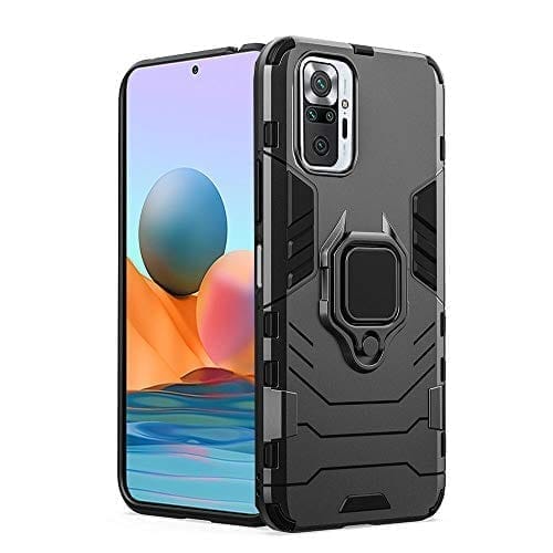 Winble Redmi Note 10 Pro / Redmi Note 10 Pro Max Back Cover Armor with Ring Holder