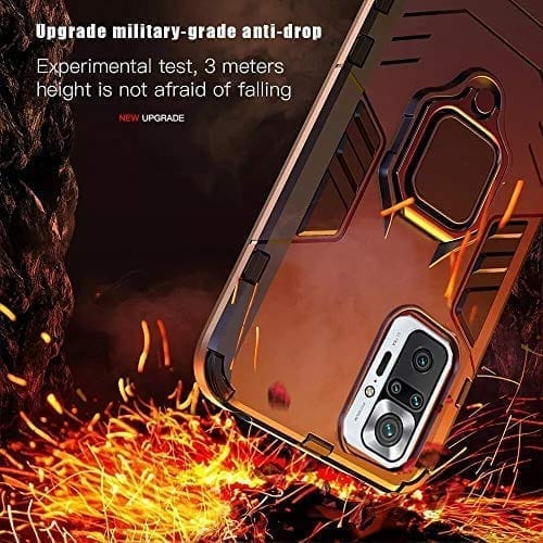 Winble Redmi Note 10 Pro / Redmi Note 10 Pro Max Back Cover Armor with Ring Holder