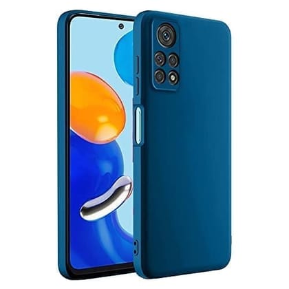 Winble Redmi Note 11 / Redmi Note 11S Back Cover Case Liquid Silicone (Blue)