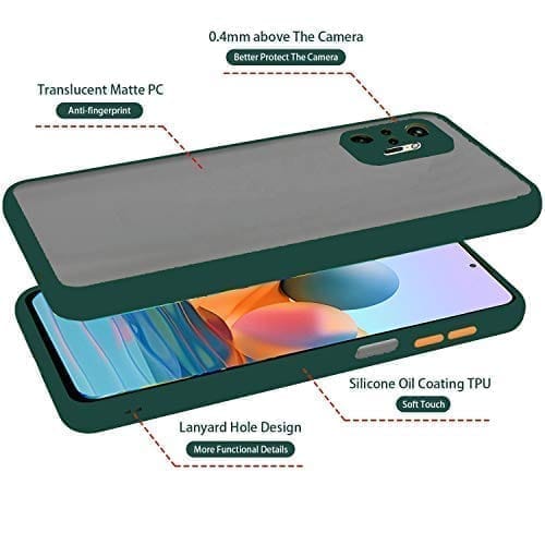 Winble Redmi Note 10 Pro / Redmi Note 10 Pro Max Back Cover Case Smoke (Green)