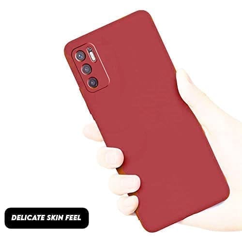 Winble Redmi Note 10T 5G / Poco M3 Pro 5G Back Cover Case Liquid Silicone (Red)