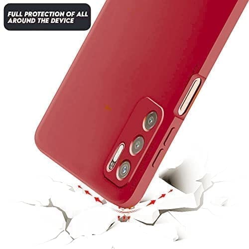 Winble Redmi Note 10T 5G / Poco M3 Pro 5G Back Cover Case Liquid Silicone (Red)