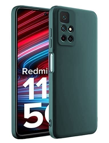 Winble Redmi Note 11T 5G / Poco M4 Pro 5G Back Cover Case Liquid Silicone (Green)