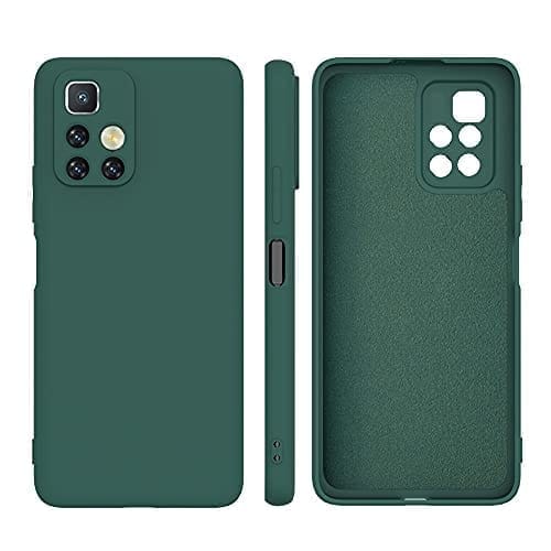 Winble Mi Redmi 10 Prime Back Cover Case Liquid Silicone (Green)