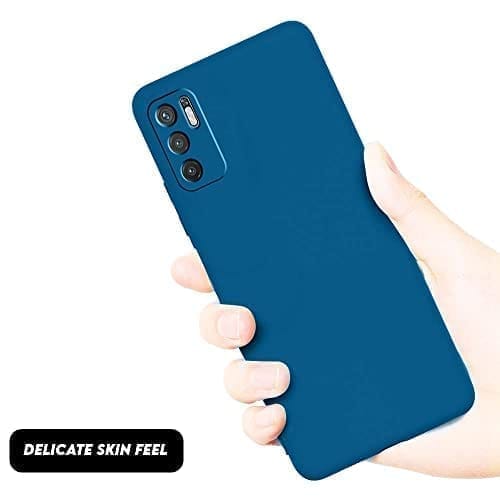 Winble Redmi Note 10T 5G / Poco M3 Pro 5G Back Cover Case Liquid Silicone (Blue)