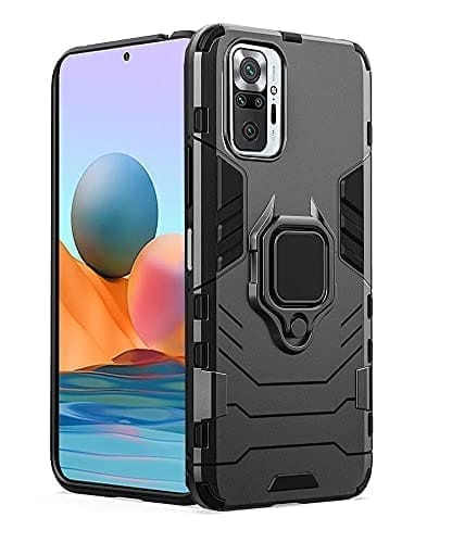 Winble Redmi Note 10 Pro Max / Redmi note 10 pro Back Cover Armor with Ring Holder