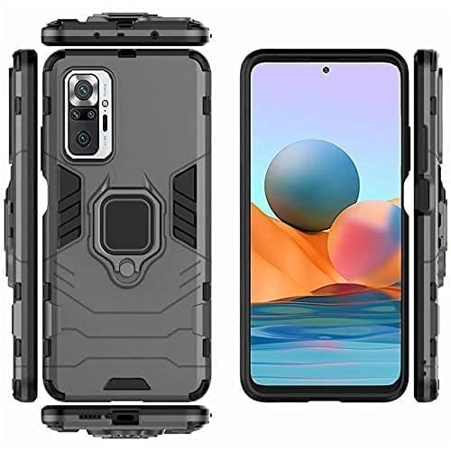 Winble Redmi Note 10 Pro Max / Redmi note 10 pro Back Cover Armor with Ring Holder