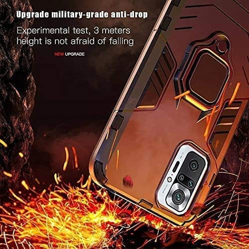 Winble Redmi Note 10 Pro Max / Redmi note 10 pro Back Cover Armor with Ring Holder