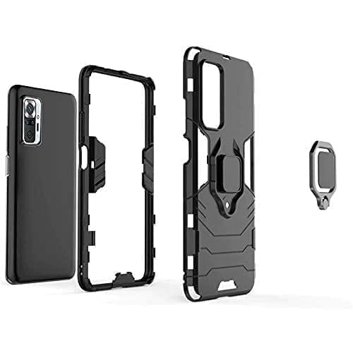Winble Redmi Note 10 Pro Max / Redmi note 10 pro Back Cover Armor with Ring Holder