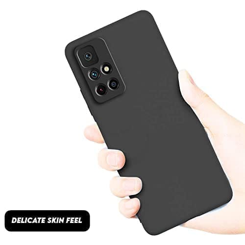 Winble Redmi Note 11T 5G / Poco M4 Pro 5G Back Cover Case Liquid Silicone (Black)