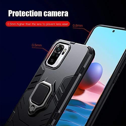 Winble Redmi Note 10 / Redmi Note 10s Back Cover Armor with Ring Holder