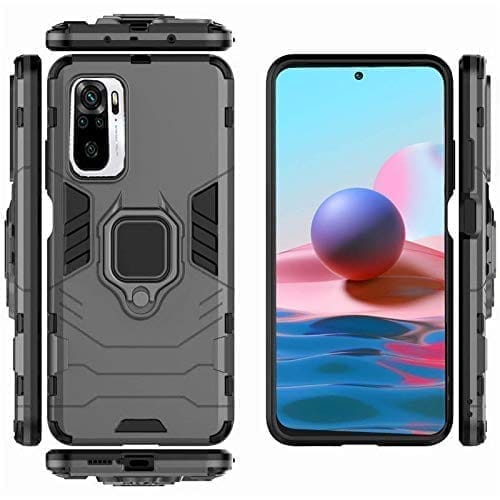 Winble Redmi Note 10 / Redmi Note 10s Back Cover Armor with Ring Holder
