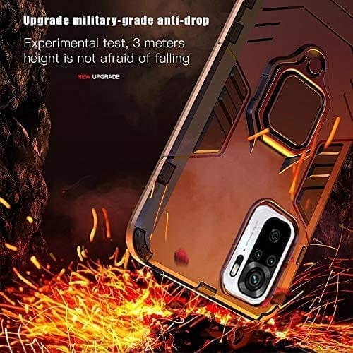 Winble Redmi Note 10 / Redmi Note 10s Back Cover Armor with Ring Holder