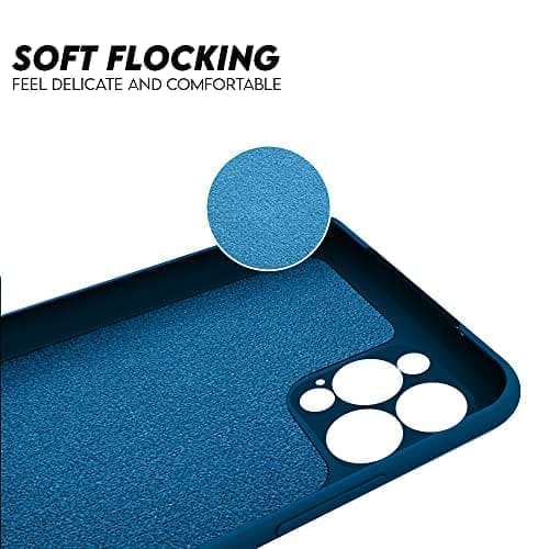 Winble iPhone 12 Pro Back Cover Case Liquid Silicone (Blue)