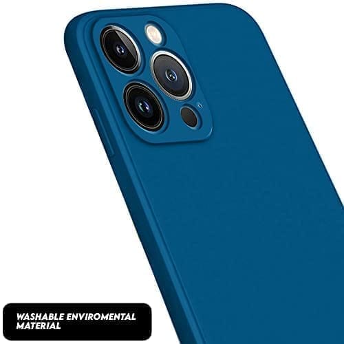 Winble iPhone 12 Pro Back Cover Case Liquid Silicone (Blue)