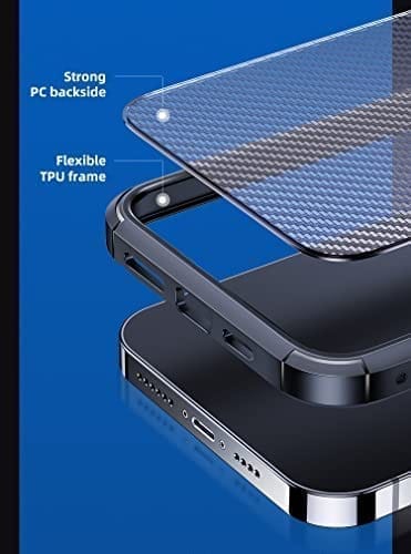 Winble iPhone 13 Mini Back Cover TPU Poly Carbonate Airbag Shockproof Anti-Slip Grip PC Bumper