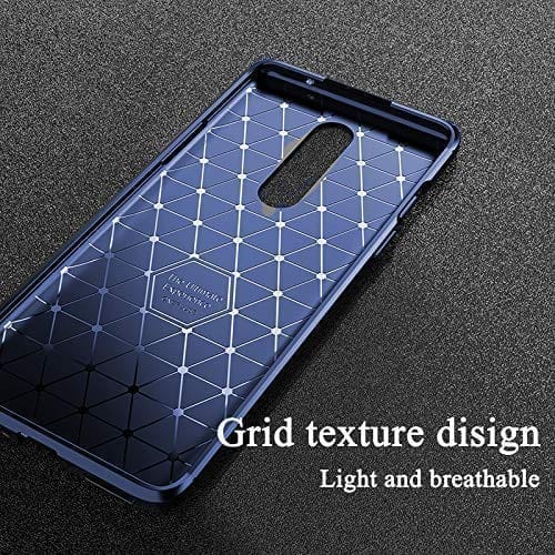 Winble OnePlus 8 Back Cover Case Carbon Fiber (Blue)