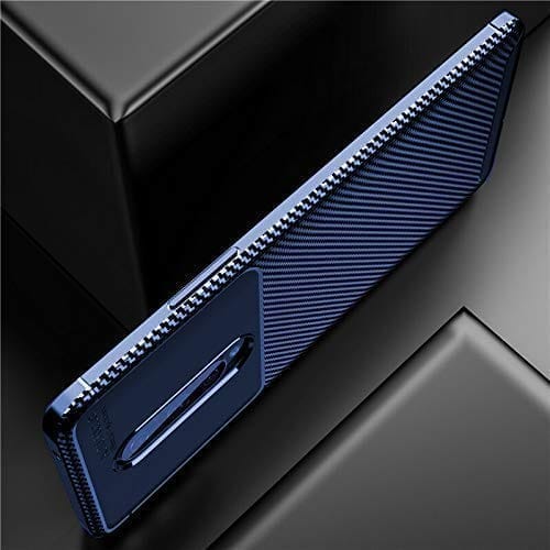 Winble OnePlus 8 Back Cover Case Carbon Fiber (Blue)