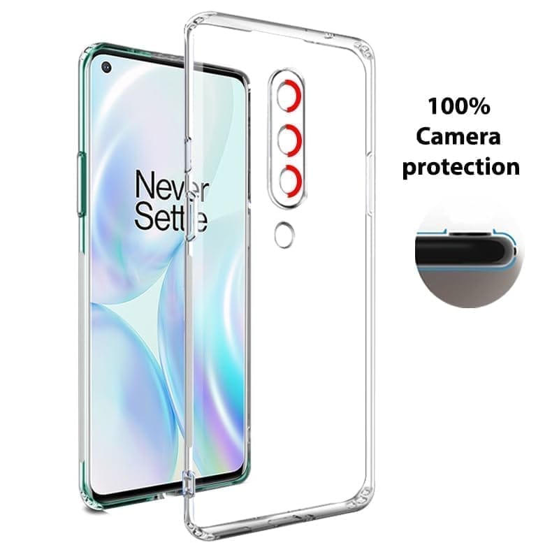 Winble OnePlus 8 Back Cover Case Camera Protection Transparent