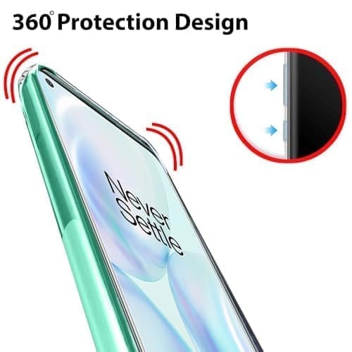 Winble OnePlus 8 Back Cover Case Camera Protection Transparent
