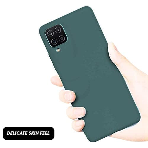 Winble Samsung Galaxy A12 / M12 / F12 Back Cover Case Liquid Silicone (Green)