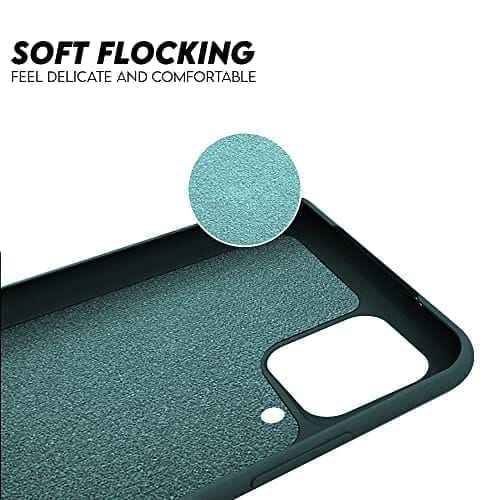 Winble Samsung Galaxy A12 / M12 / F12 Back Cover Case Liquid Silicone (Green)
