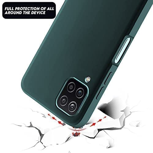 Winble Samsung Galaxy A12 / M12 / F12 Back Cover Case Liquid Silicone (Green)